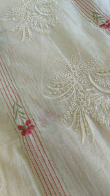 Pure Maheshwari thread embroidery Kurta material