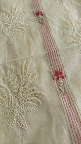 Pure Maheshwari thread embroidery Kurta material