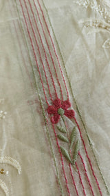 Pure Maheshwari thread embroidery Kurta material