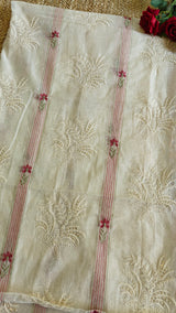 Pure Maheshwari thread embroidery Kurta material