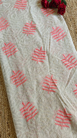 Pure Maheshwari Neon thread embroidery Kurta material