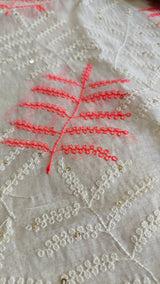 Pure Maheshwari Neon thread embroidery Kurta material