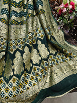 Pure Georgette Dupatta. Green Bridal Dupatta