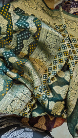 Pure Georgette Dupatta. Green Bridal Dupatta