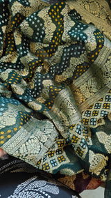 Pure Georgette Dupatta. Green Bridal Dupatta