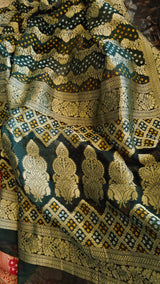 Pure Georgette Dupatta. Green Bridal Dupatta