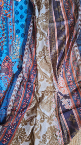 Blue Cotton Printed Dress material