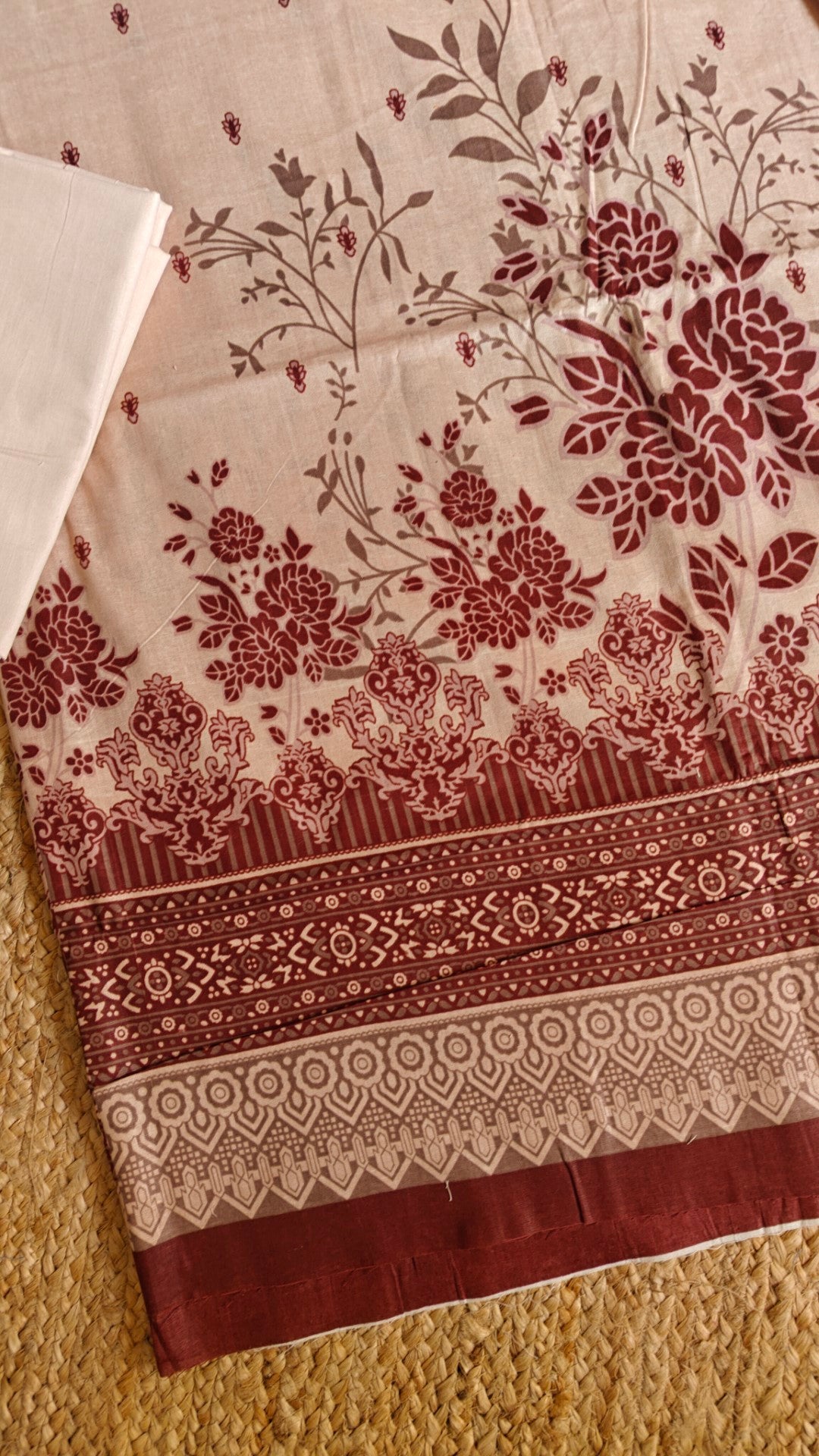 Beautiful Cotton Printed Dress material.