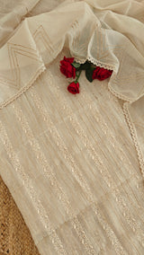 Pure Maheshwari Kurta with cotton gotta embroidery dupatta dress material