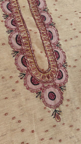 Woven Jamdani handwork on linen fabric Dress material.