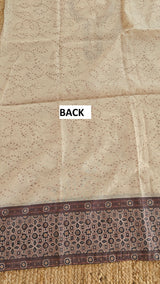 Woven Jamdani handwork on linen fabric Dress material.