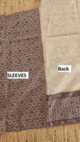 Woven Jamdani handwork on linen fabric Dress material.