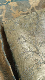 Blue tissue with cutwork and scallop embroidery