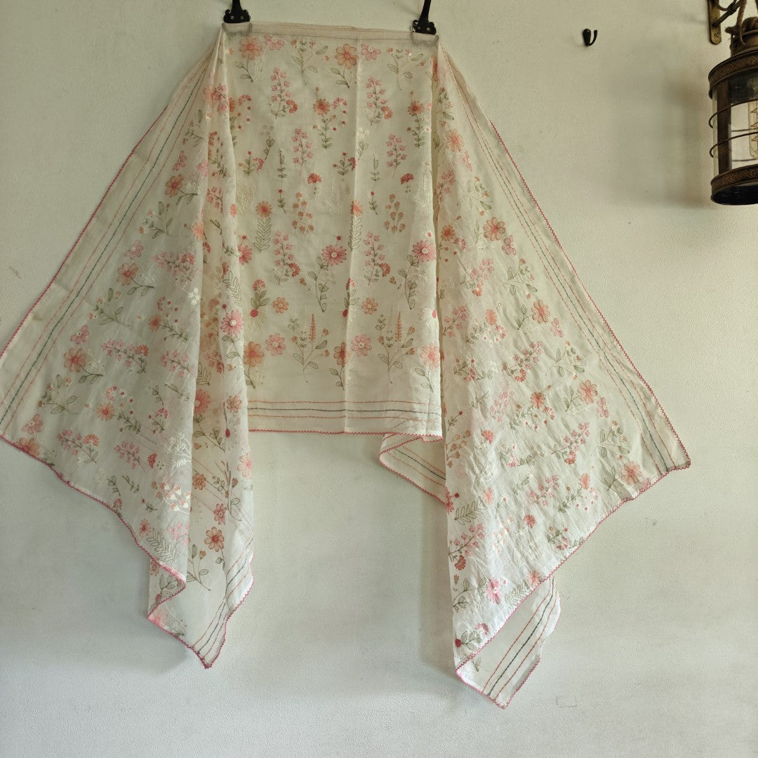 Pure Maheshwari Full embroidered Dupatta