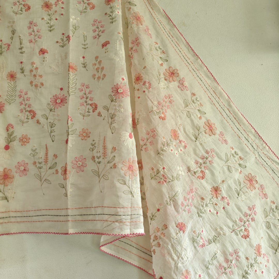 Pure Maheshwari Full embroidered Dupatta