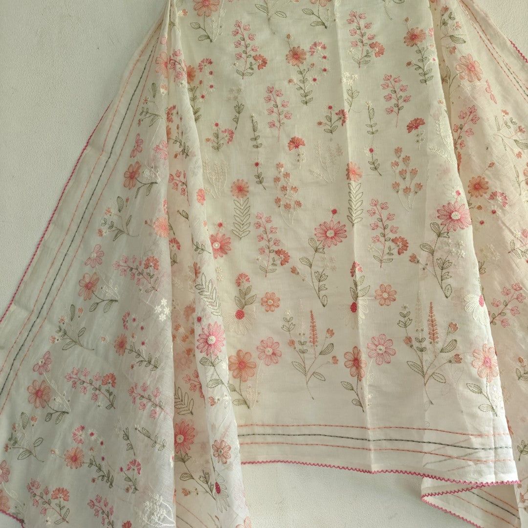 Pure Maheshwari Full embroidered Dupatta