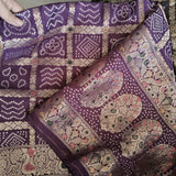 Silk Jacquard Purple dupatta