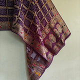 Silk Jacquard Purple dupatta