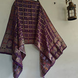 Silk Jacquard Purple dupatta