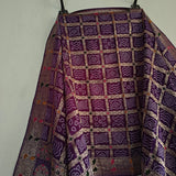 Silk Jacquard Purple dupatta
