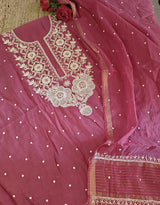 Wine Color Pure Mul handwork chikankari Kurta Dupatta set