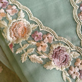 Parsi Embroidery Aqua Pure Organza suit