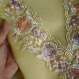 Parsi Embroidery Yellow Pure Organza suit