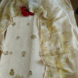 Pure linen digital print dress material