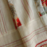 Cotton Printed Red Floral Kantha work Dupatta