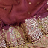 Party wear Shimmer tissue Dress material with Potli bag