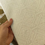 Mul Chanderi Yellow scallop flower Designer Dupatta Dress material