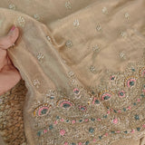 Designer Pure crush tissue with handwork wedding trousseau collection Dress material