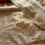 Designer Pure crush tissue with handwork wedding trousseau collection Dress material