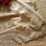 Designer Pure crush tissue with handwork wedding trousseau collection Dress material