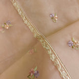 Peachy Pink Parsi Embroidery Unstitched Suit