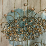 Shaded Crepe Dress material with embroidery