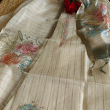 Shaded Crepe Dress material with embroidery