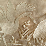 Parsi embroidery Pure Organza with Flamingo Dress material