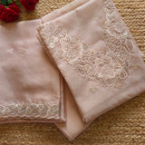 Onion Pink Organza Embroidery Unstitched Suit