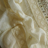 Cotton Suit with Gotta and mirror embroidery