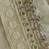 Cotton Suit with Gotta and mirror embroidery