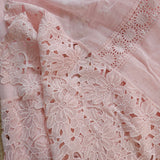 Pink Cotton Suit with Gotta and mirror embroidery