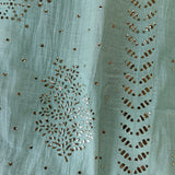 Mul Cotton dress material with pitta work