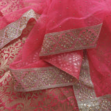 Brocade Kurta Dupatta set - unstitched dress material