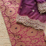 Brocade Kurta Dupatta set - unstitched dress material