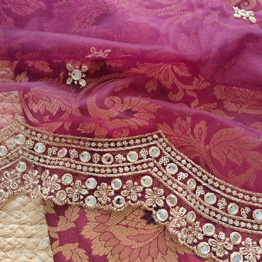 Brocade Kurta Dupatta set - unstitched dress material