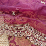 Brocade Kurta Dupatta set - unstitched dress material