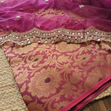 Brocade Kurta Dupatta set - unstitched dress material