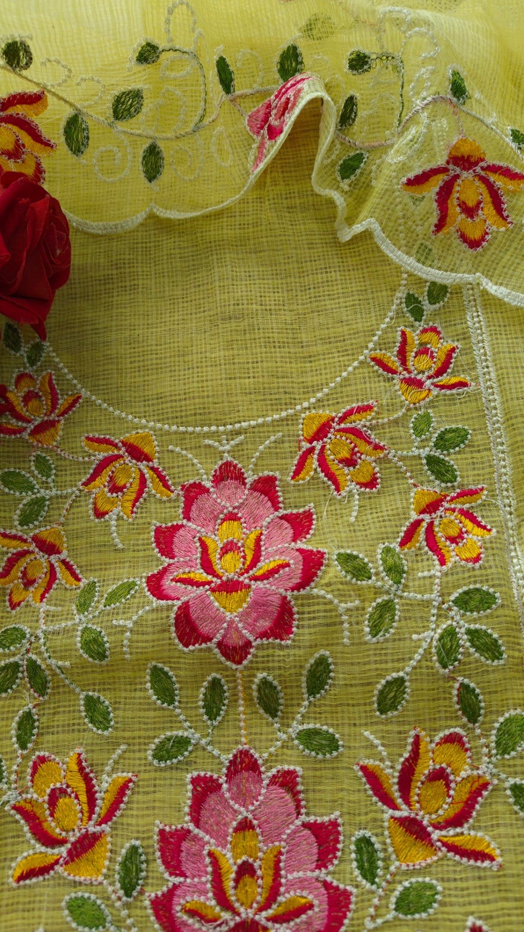 Kotta embroidered kurta dupatta set Unstitched