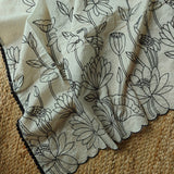 Pure Chanderi with Embroidery scallop unstitched suit